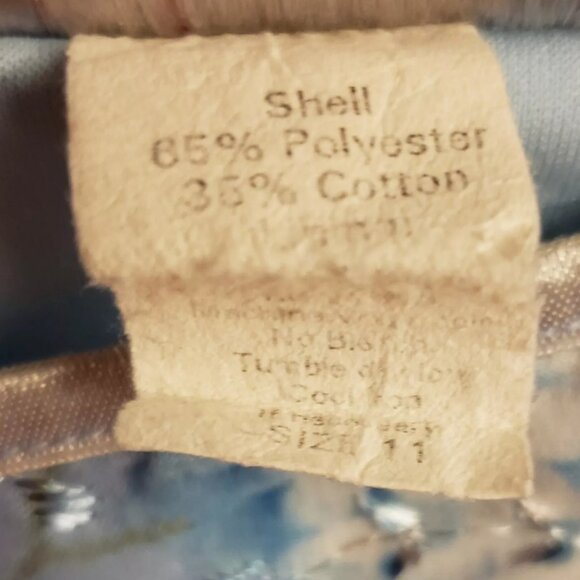 Exact Change Pastel Light Blue Floral Embroidered Lined Mini Skirt Size 11 Y2K - Picture 3 of 4